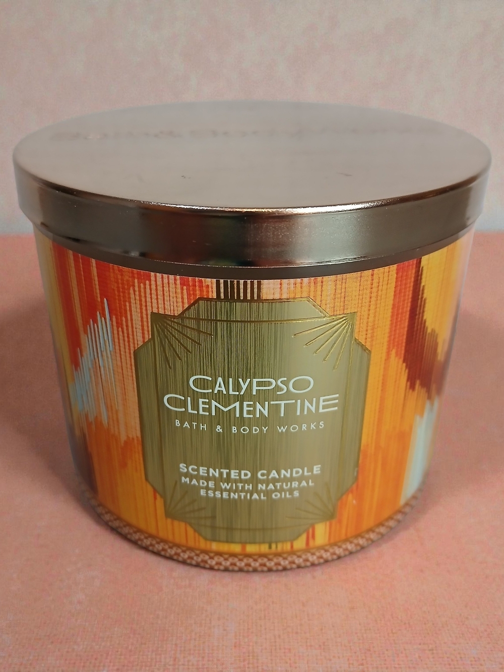 Bath & Body Works Calypso Clementine Scented Candle - Orange & Gold
